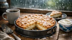 Lat kvargpai med sprø smuldretopping – enkel oppskrift du lager på under en time