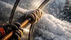 Slik fjerner du snø fra polykarbonat-drivhus på under ett minutt uten å ripe